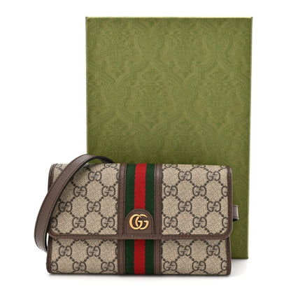 Gucci GG Supreme Monogram Web Ophidia Crossbody Wallet Beige Ebony New Acero 11 of 11
