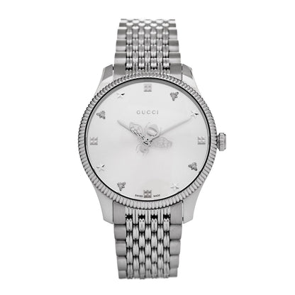 Gucci Stainless Steel 36mm G-Timeless Bee Quartz Watch 1 of 4