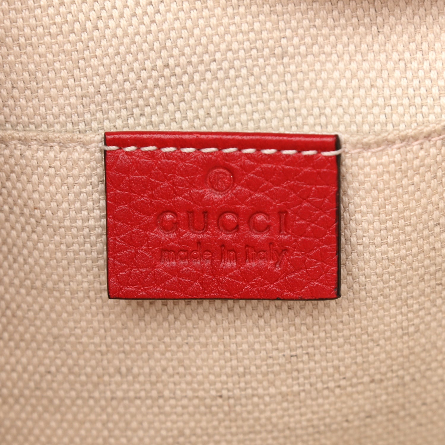Gucci Pebbled Calfskin Small Soho Disco Bag Tabasco Red 6 of 13
