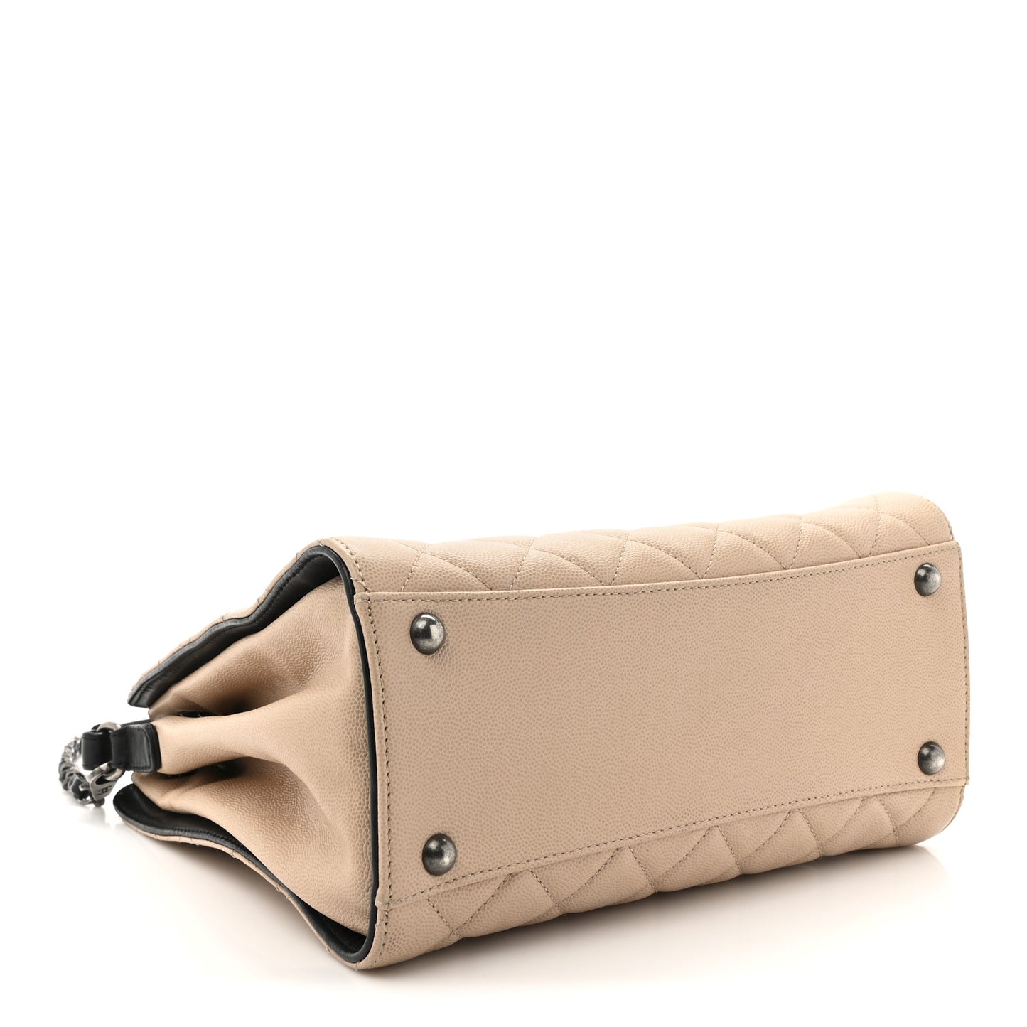 Caviar Quilted Medium CC Bucket Bag Beige