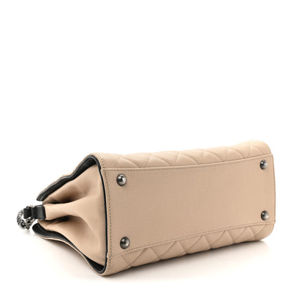 Chanel Caviar Quilted Medium CC Bucket Bag Beige 4 of 15