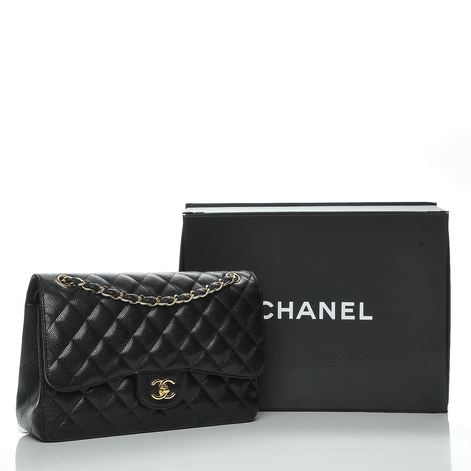 Chanel Caviar Quilted Jumbo Double Flap Black 8 of 8