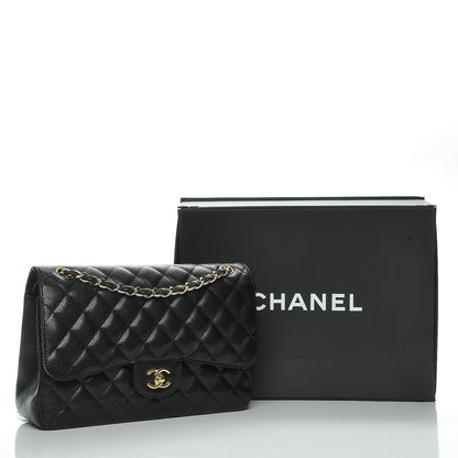 Chanel Caviar Quilted Jumbo Double Flap Black 8 of 8