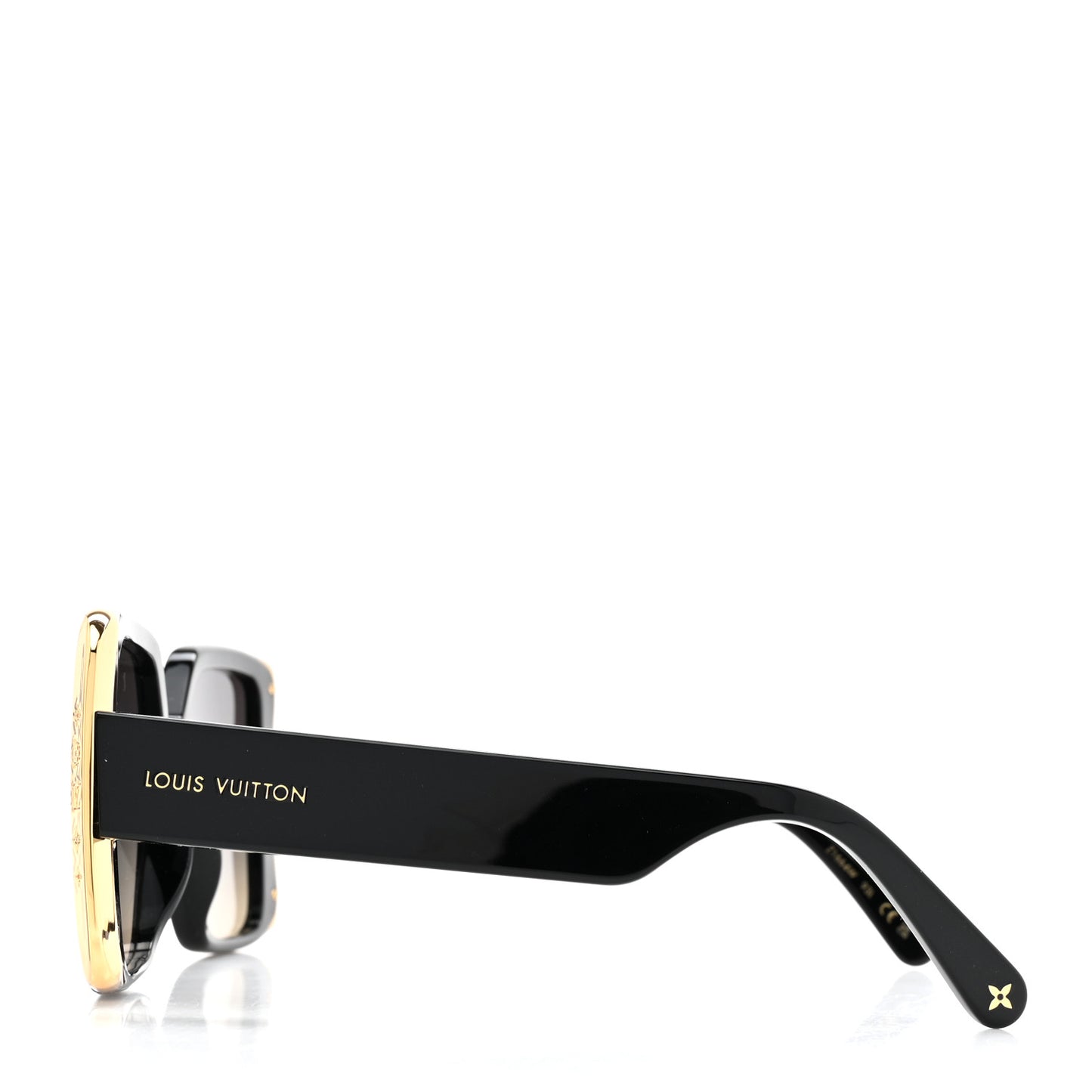 Acetate LV Moon Square Sunglasses Z1664W Black