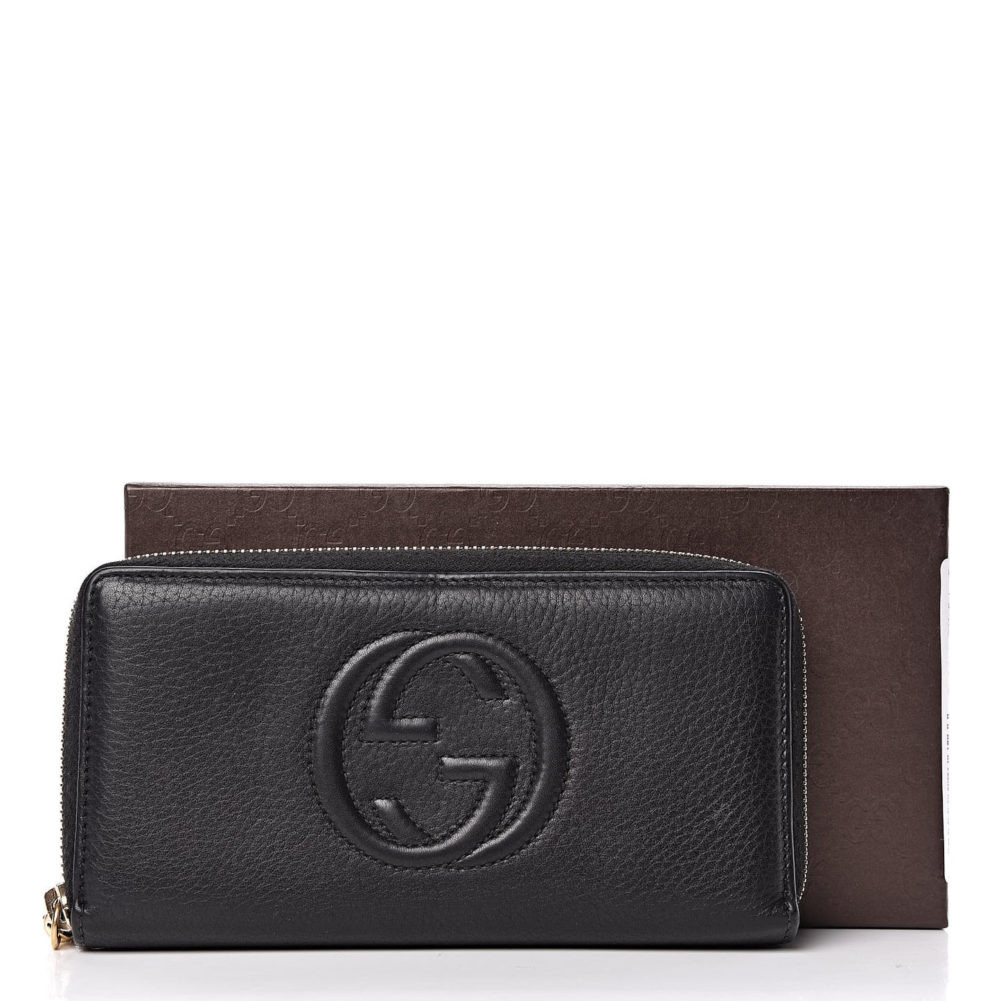 Calfskin Soho Zip Around Wallet Black
