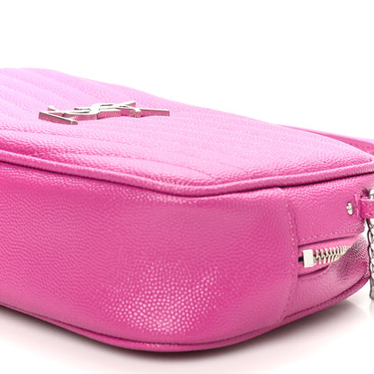 Saint Laurent Grain De Poudre Matelasse Monogram Mini Lou Camera Bag Fuxia Electrique 10 of 10