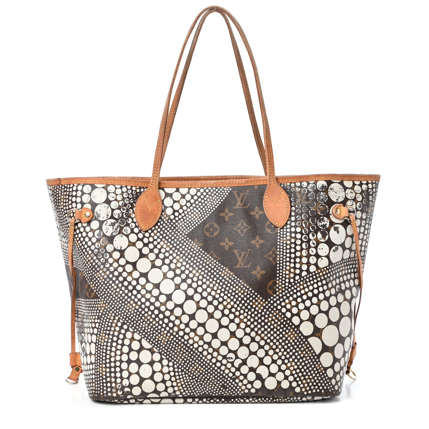 Louis Vuitton Monogram Kusama Waves Neverfull MM White 1 of 15