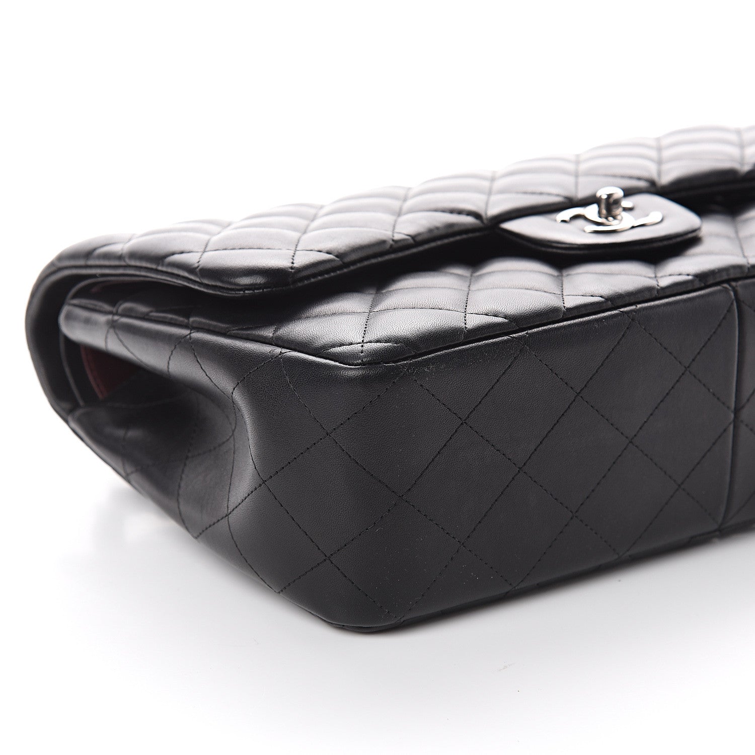 Chanel Lambskin Quilted Jumbo Double Flap Black 7 of 9