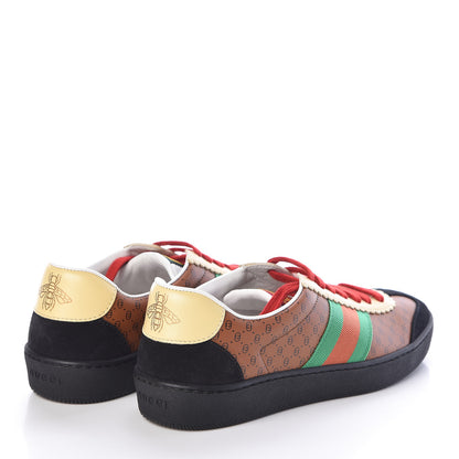 Gucci X DAPPER DAN Calfskin Suede GG Micro Monogram Womens G74 Sneakers 36.5 Black Cuir Burro 4 of 10