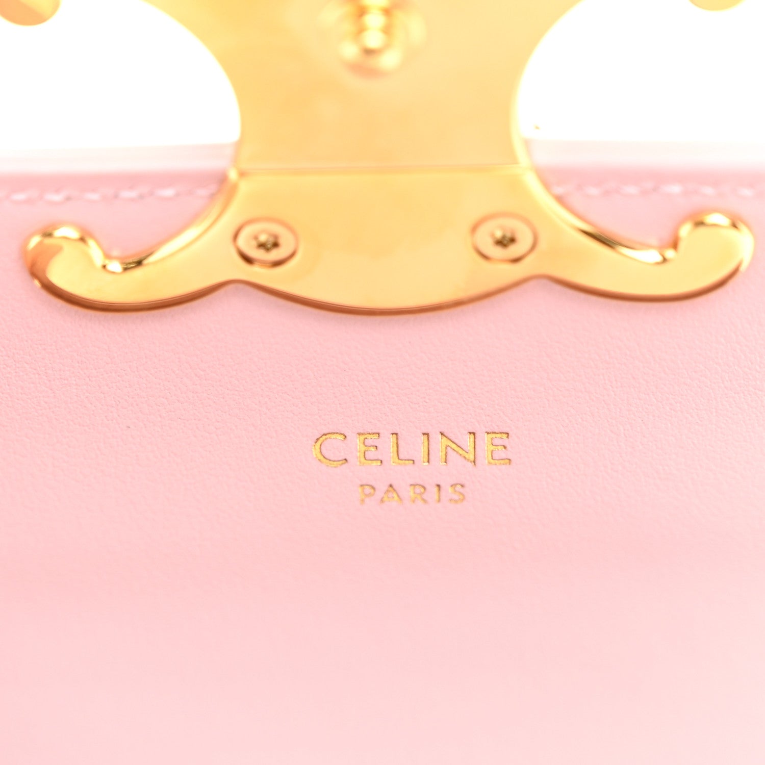 Celine Shiny Calfskin Mini Triomphe Light Pink 6 of 11