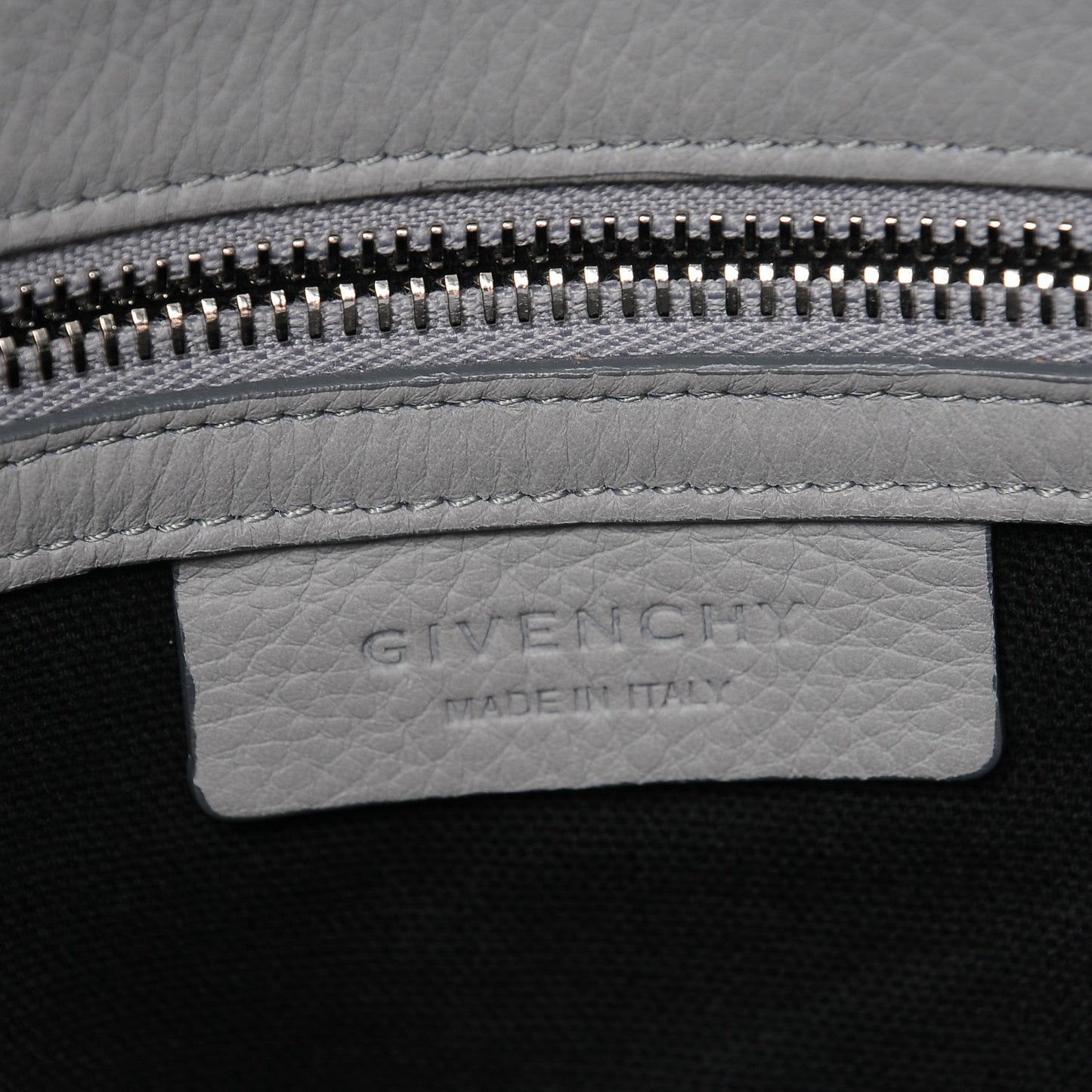 Grained Calfskin Medium Pandora Pure Flap Bag Pearl Grey