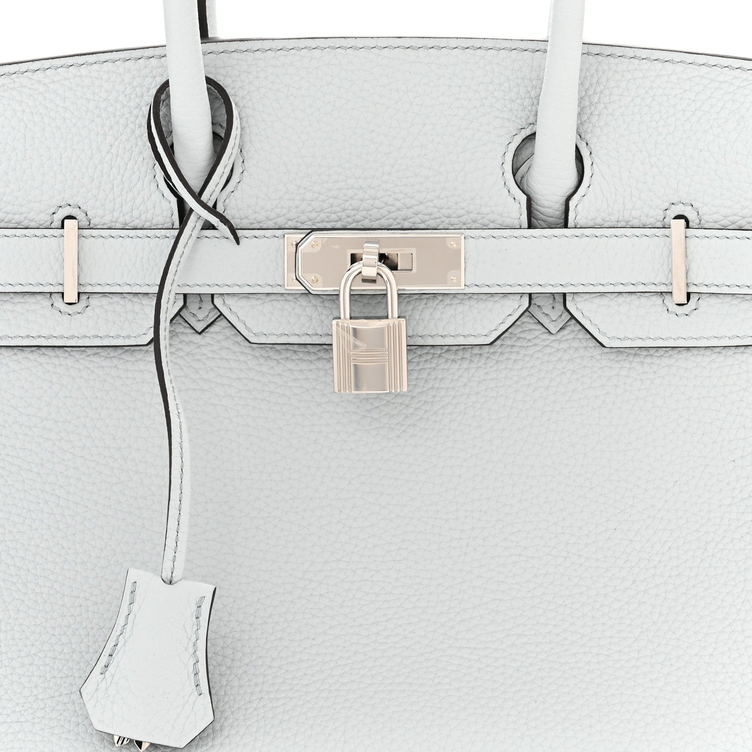 Hermes Taurillon Clemence Birkin 30 Bleu Pale 7 of 10