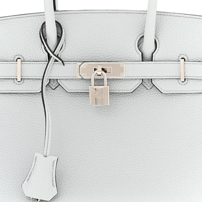 Hermes Taurillon Clemence Birkin 30 Bleu Pale 7 of 10