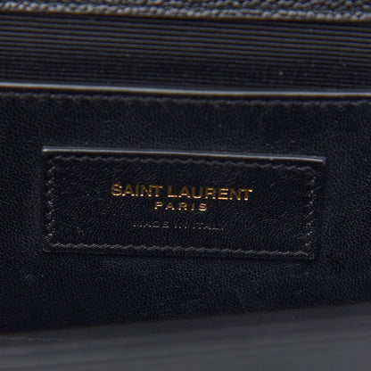 Saint Laurent Grain De Poudre Medium Classic Monogram Kate Satchel Black 6 of 8