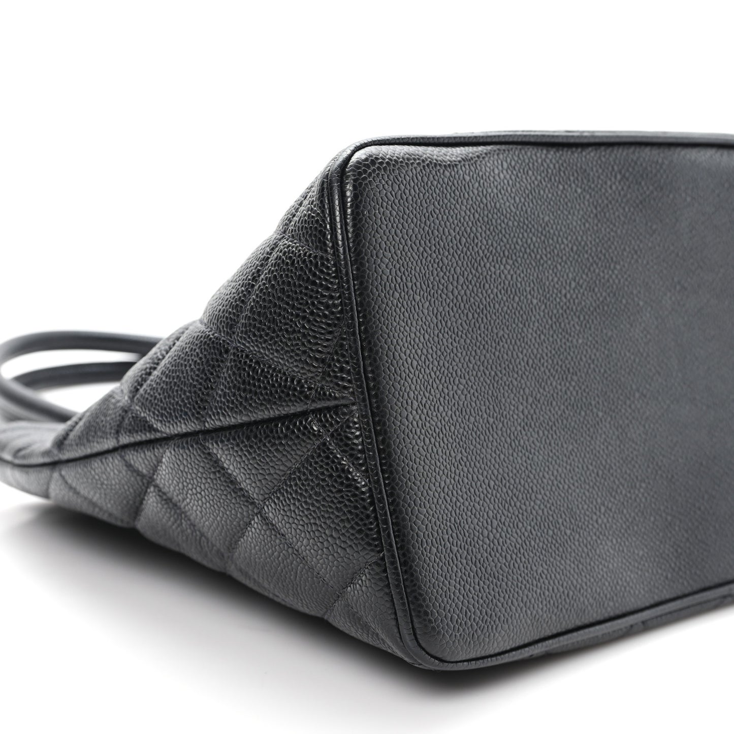 Caviar Quilted Medallion Tote Black