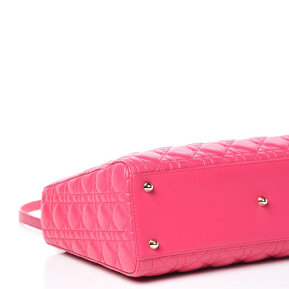 Christian Dior Lambskin Cannage Large Lady Dior Fuchsia 8 of 9