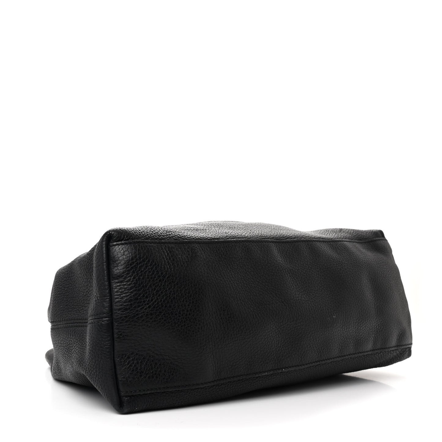 Pebbled Calfskin Medium Soho Chain Shoulder Bag Black
