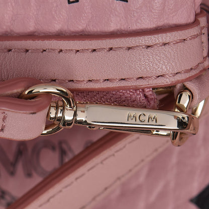MCM Visetos Medium Anya Zip Top Shopper Tote Pink 12 of 14