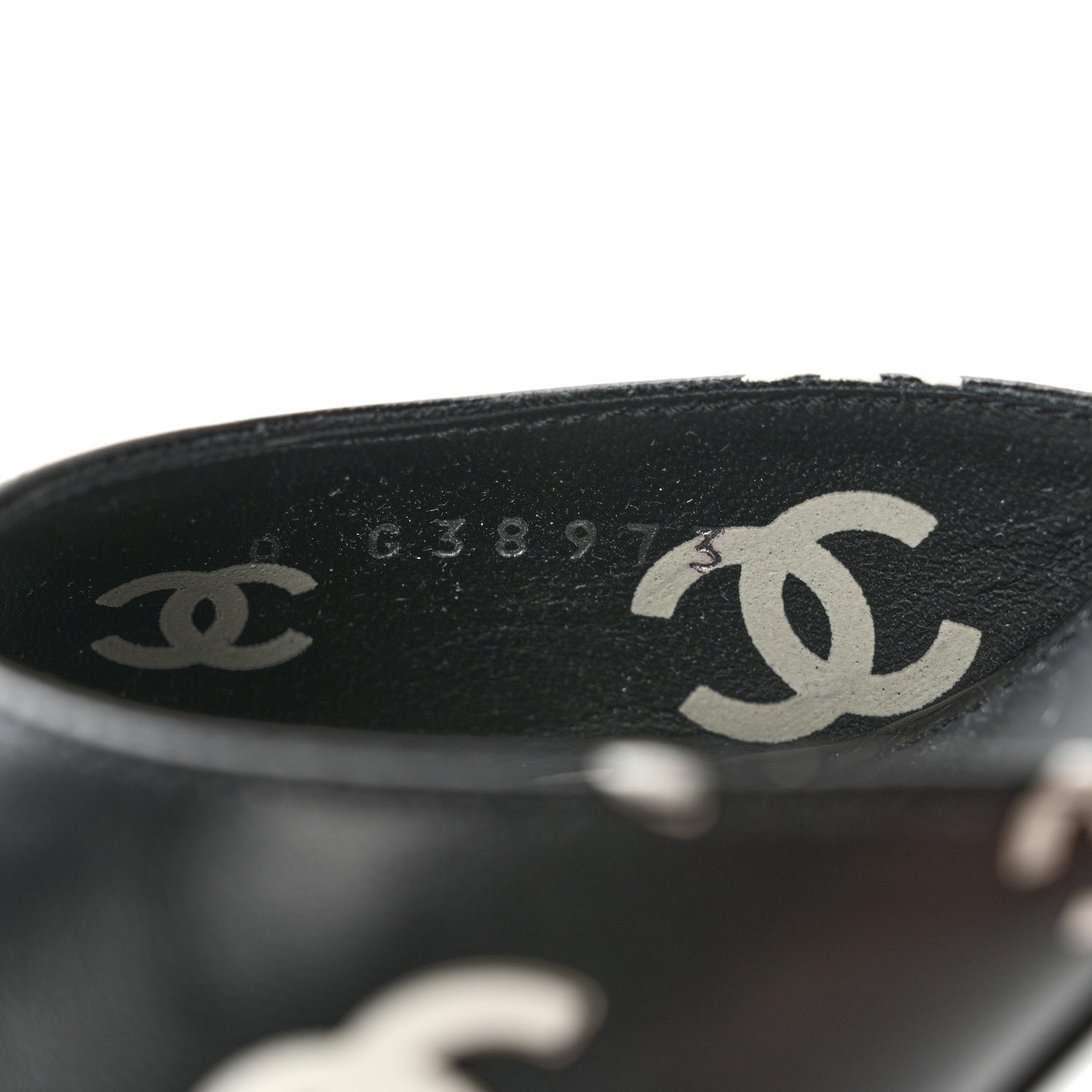 Chanel Lambskin Printed Coco Beach Sandals 40 Black White 8 of 14