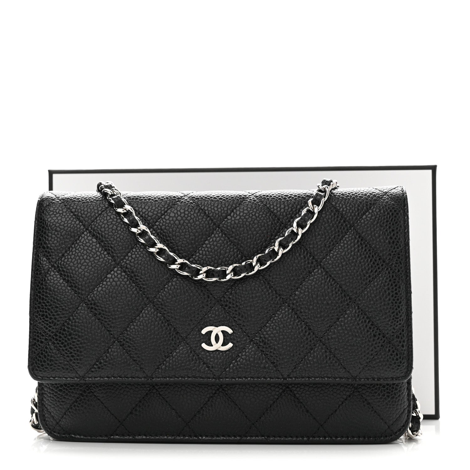 Chanel Caviar Quilted Wallet on Chain WOC Black 12 of 12