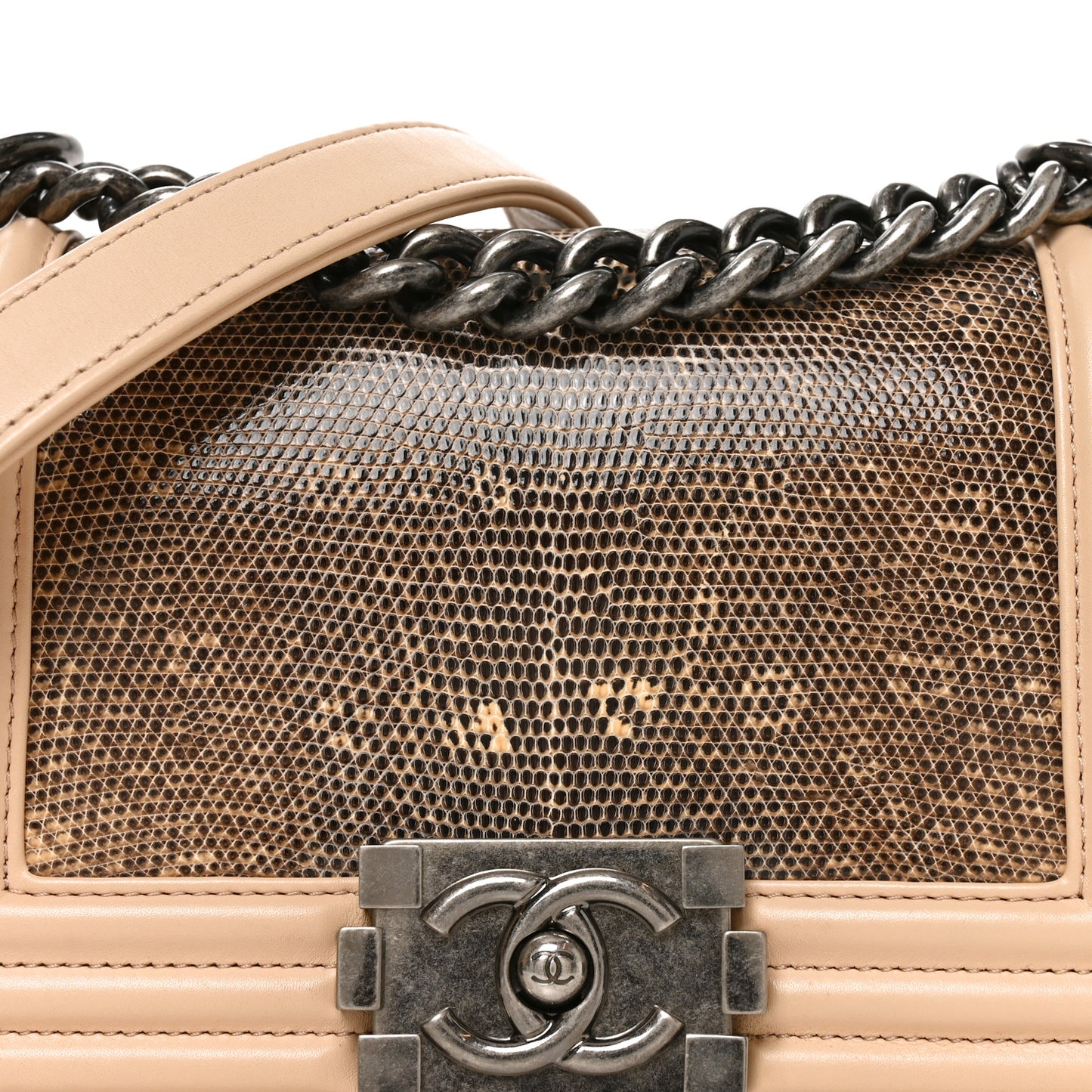 Lizard Calfskin Small Boy Flap Pink
