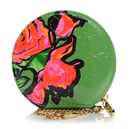 Louis Vuitton Vernis Roses Chapeau Coin Purse Vert Tonic 1 of 5