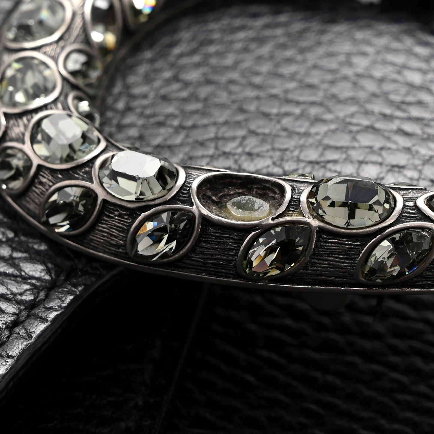 Pebbled Calfskin Small Dionysus Shoulder Bag Black