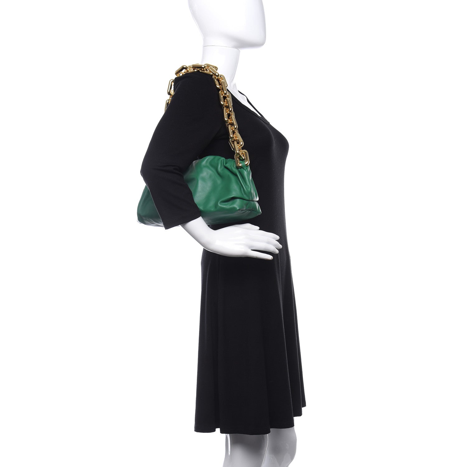 Bottega Veneta Calfskin The Pouch Chain Racing Green 2 of 11