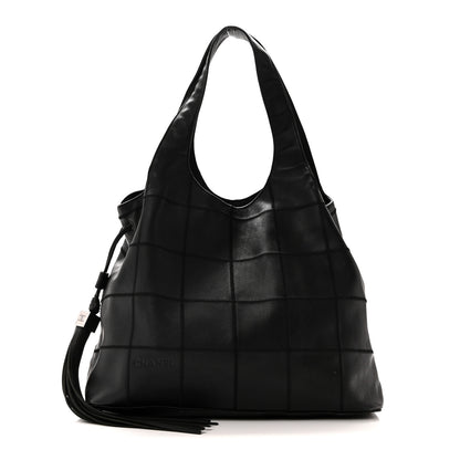 Chanel Calfskin Square Stitched Tassel Bag Black 1 of 10