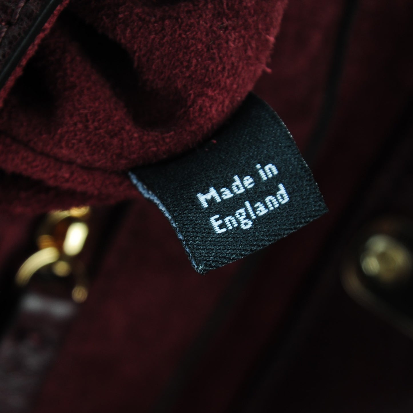Natural Calfskin Medium Lily Flap Oxblood