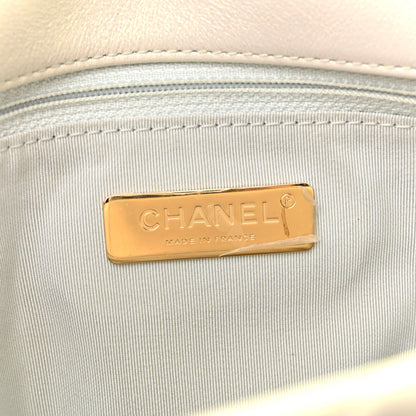 Chanel Iridescent Calfskin Quilted Large Chanel 19 Flap White 6 of 11