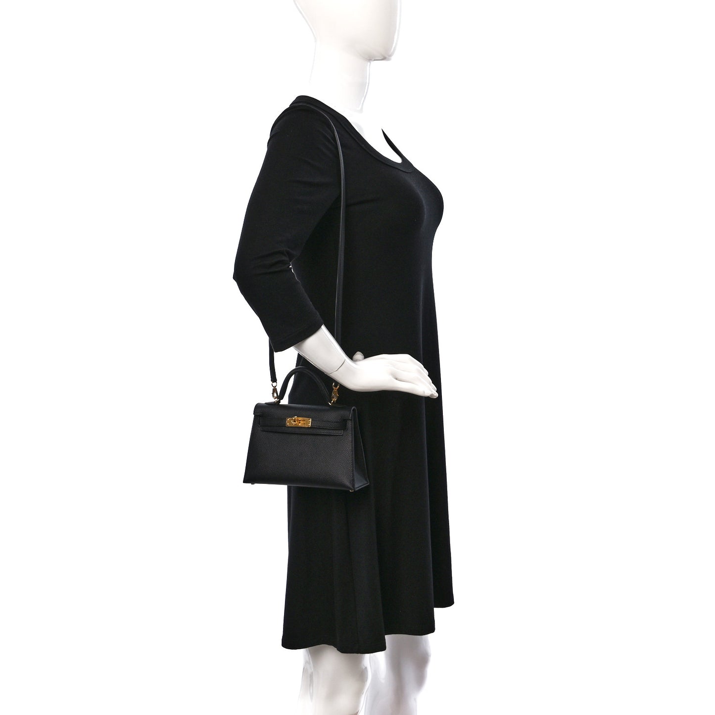 Epsom Mini Kelly Sellier 20 Black