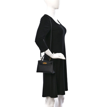 Hermes Epsom Mini Kelly Sellier 20 Black 2 of 10
