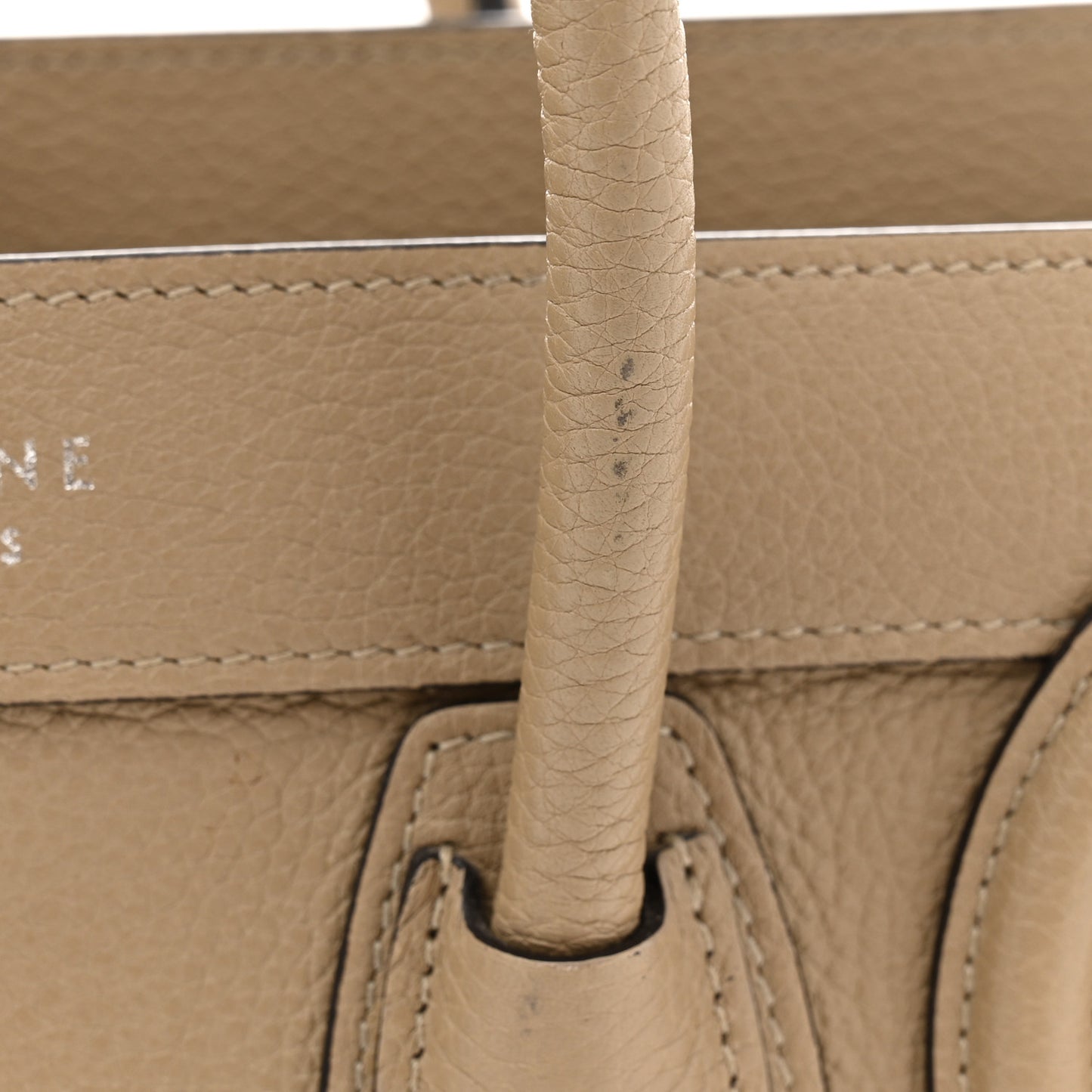 Drummed Calfskin Nano Luggage Dune