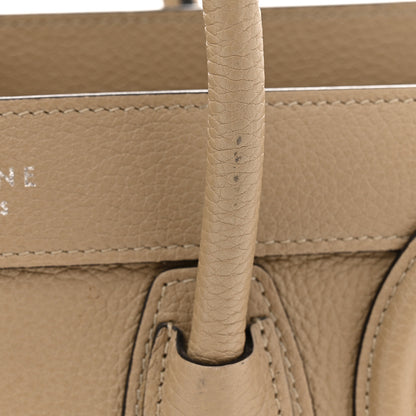 Celine Drummed Calfskin Nano Luggage Dune 11 of 11