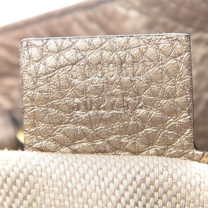 Gucci Metallic Pebbled Calfskin Medium Soho Chain Shoulder Bag Golden Beige 7 of 10