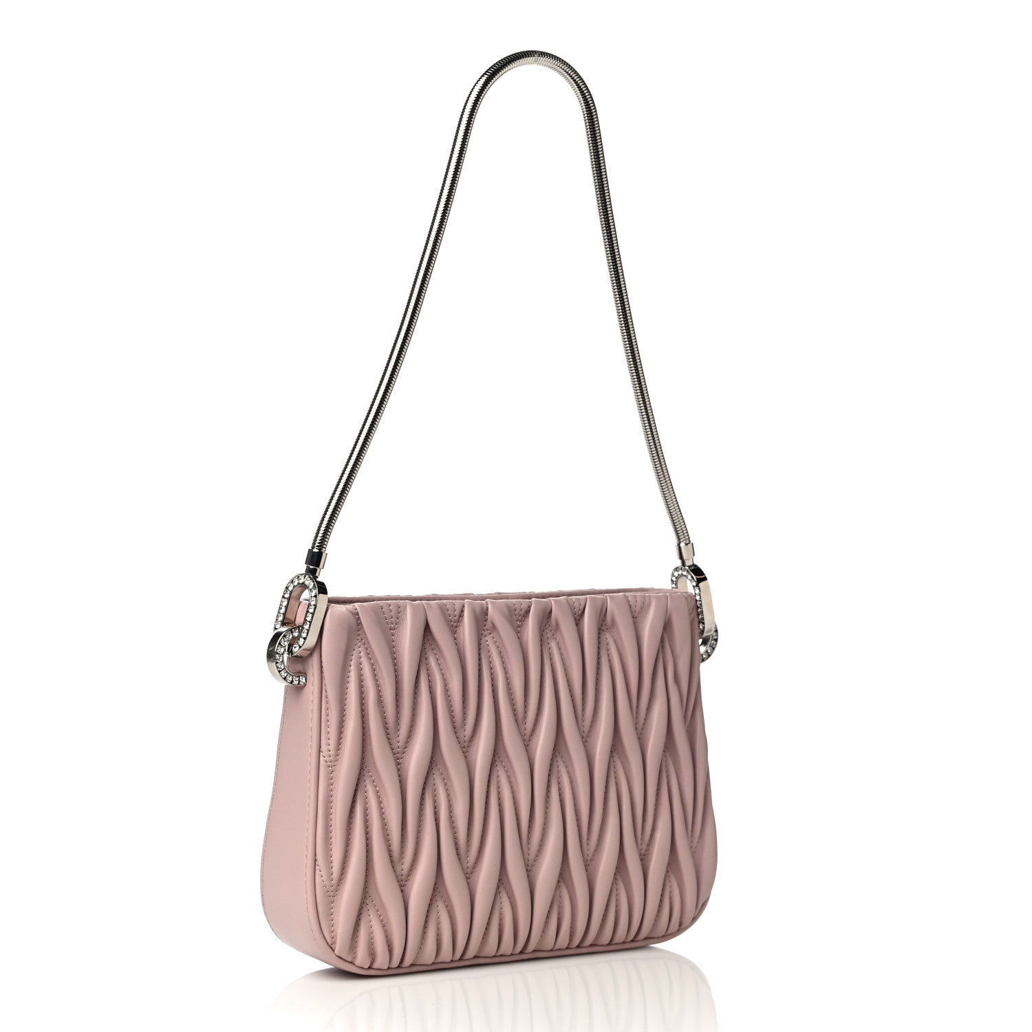 Miu Miu Nappa Matelasse Sassy Handbag Opale 2 of 14