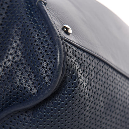 Chanel Calfskin Perforated Up In The Air Tote Dark Blue 12 of 15