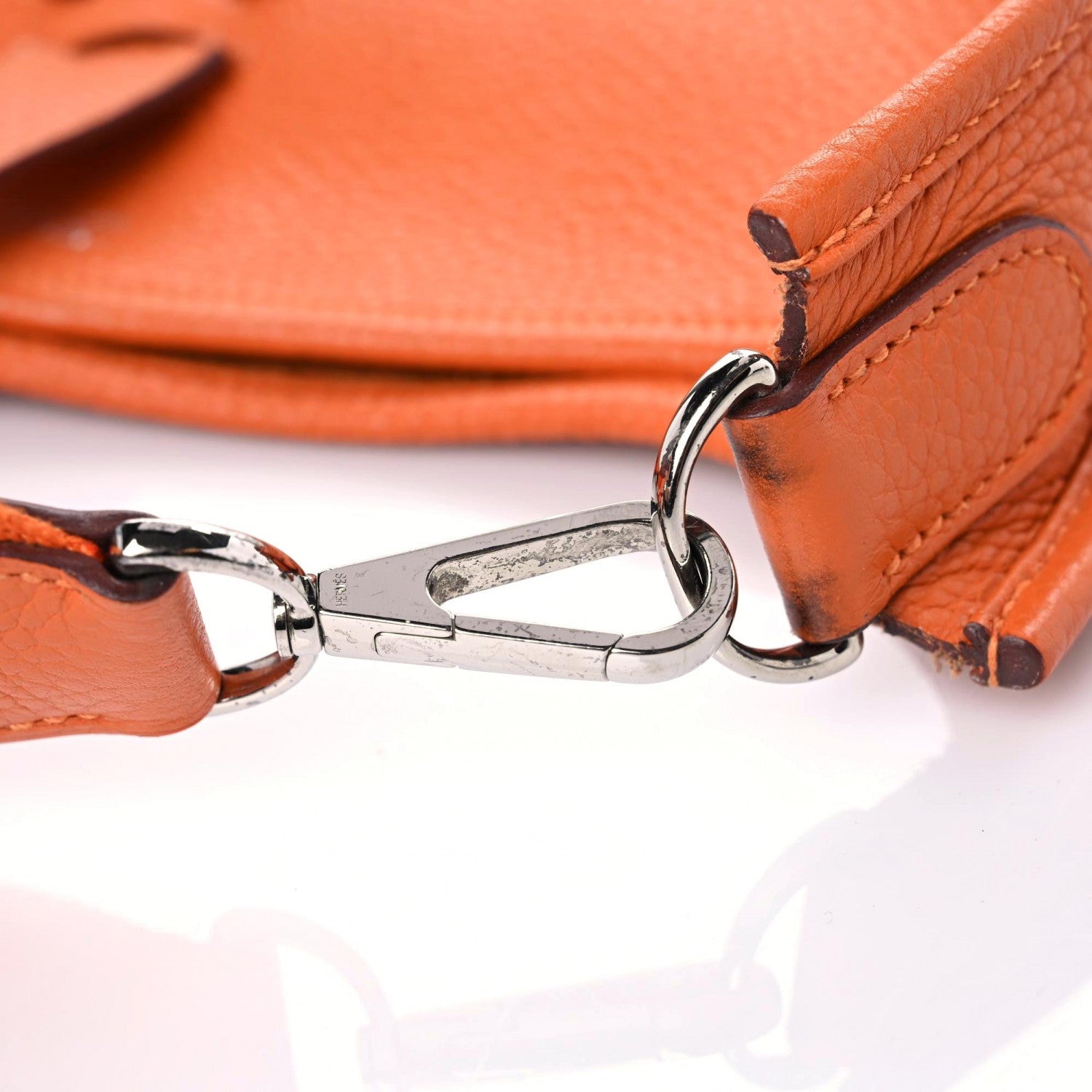 Hermes Taurillon Clemence Evelyne III GM Orange 17 of 18