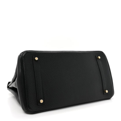 Hermes Taurillon Clemence Birkin 35 Black 4 of 16