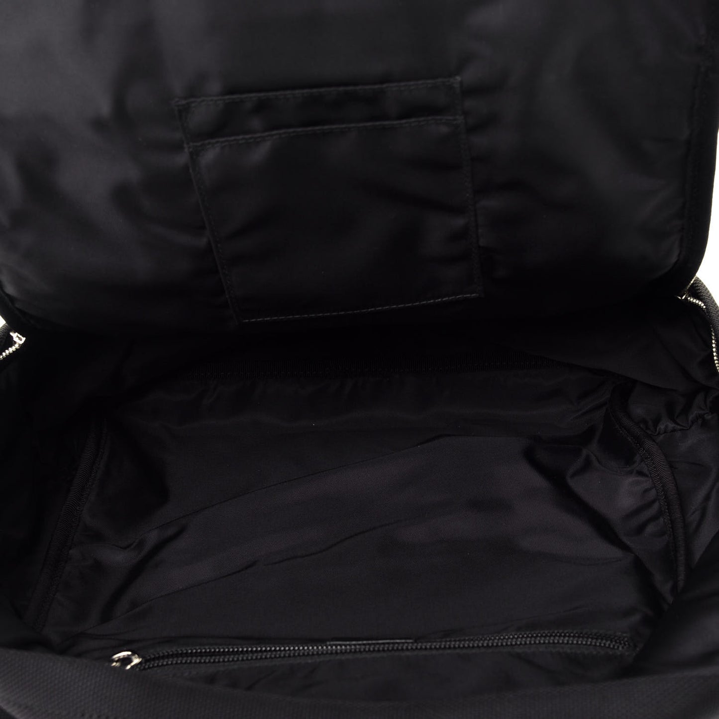 Techno Canvas Appia Calfskin Web Tote Backpack Black