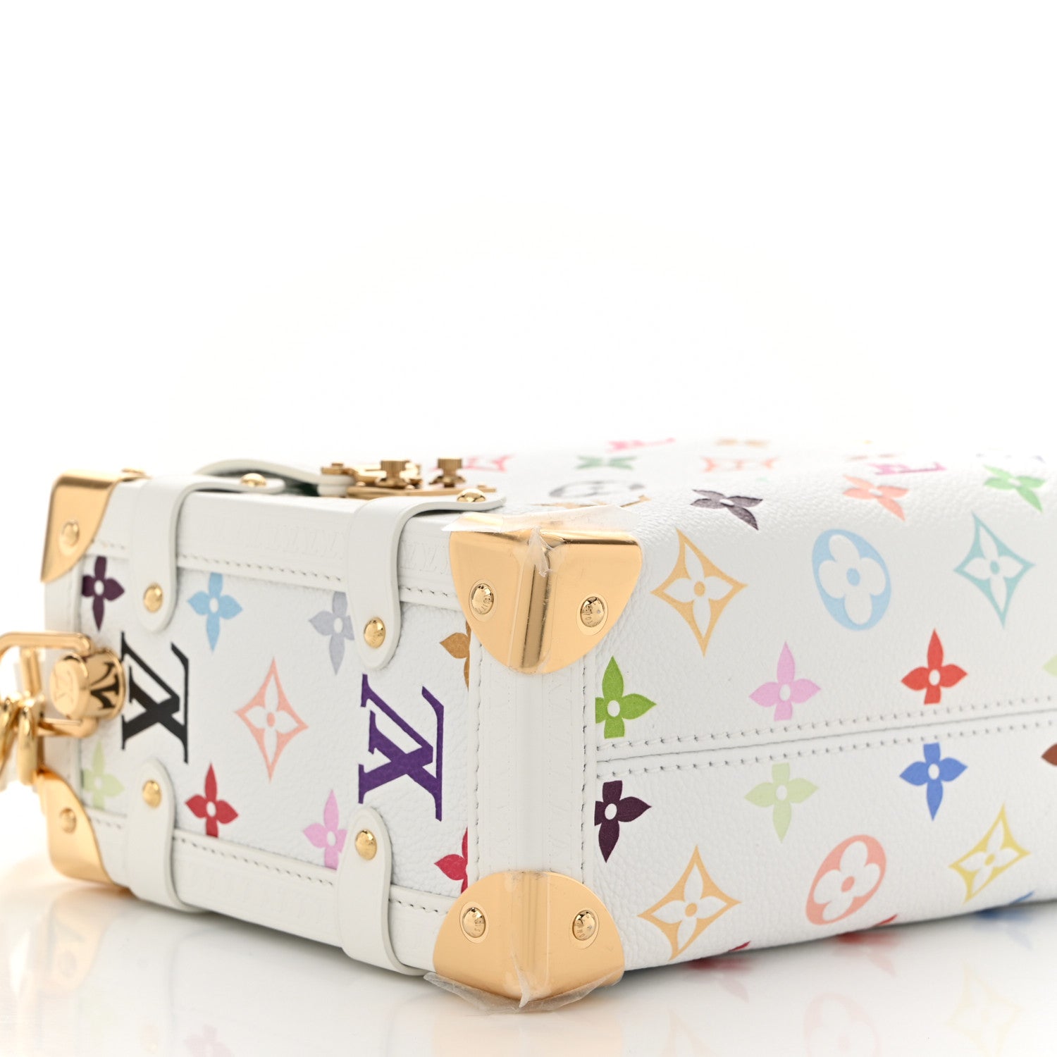Louis Vuitton LV x TM Cowhide Monogram Multicolor Side Trunk MM White 8 of 10