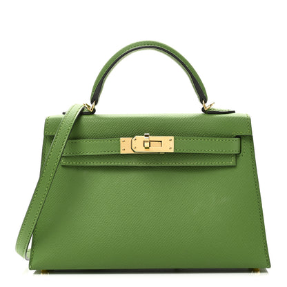 Hermes Epsom Mini Kelly Sellier 20 Vert Yucca 1 of 10