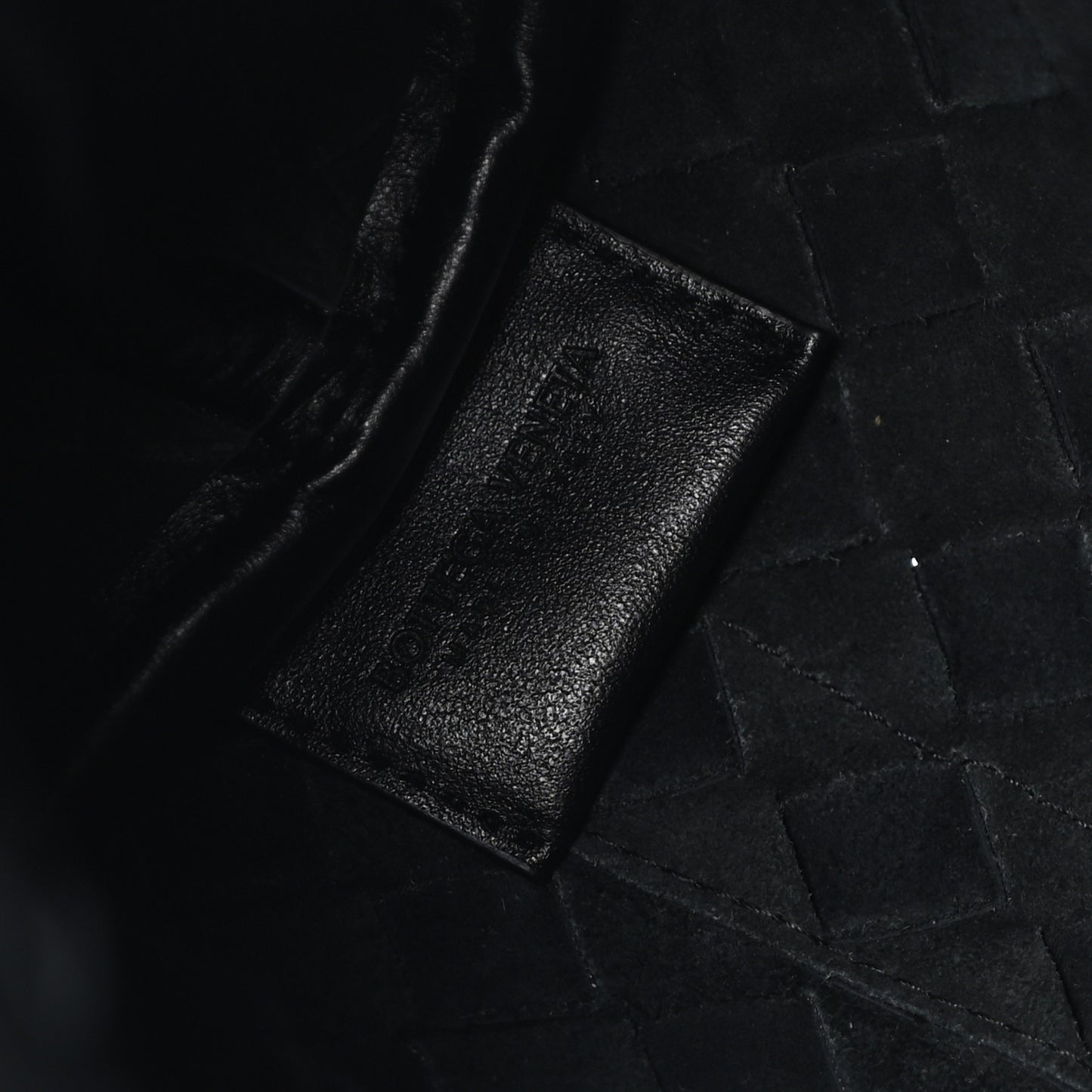 Nappa Intrecciato Small Fold Crossbody Messenger Black