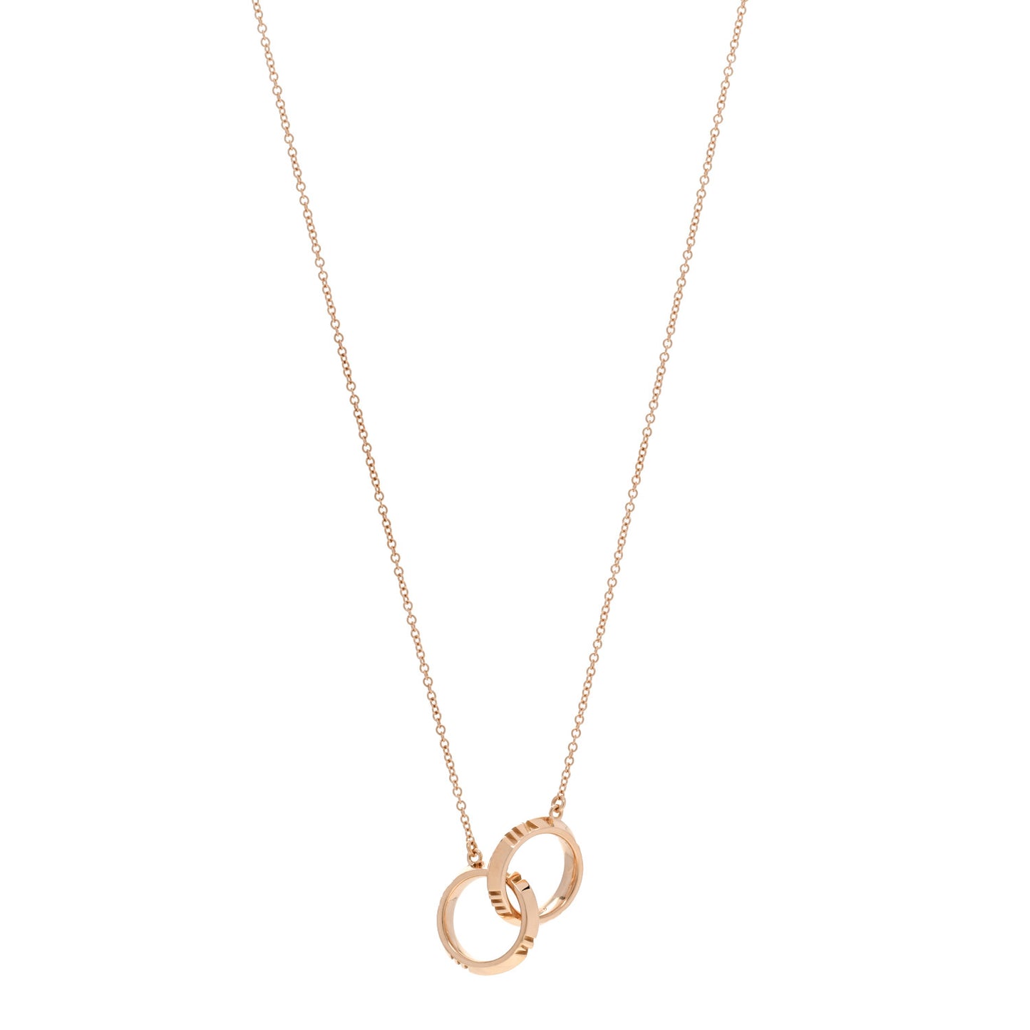 18K Rose Gold Interlocking Atlas Open Pendant Necklace