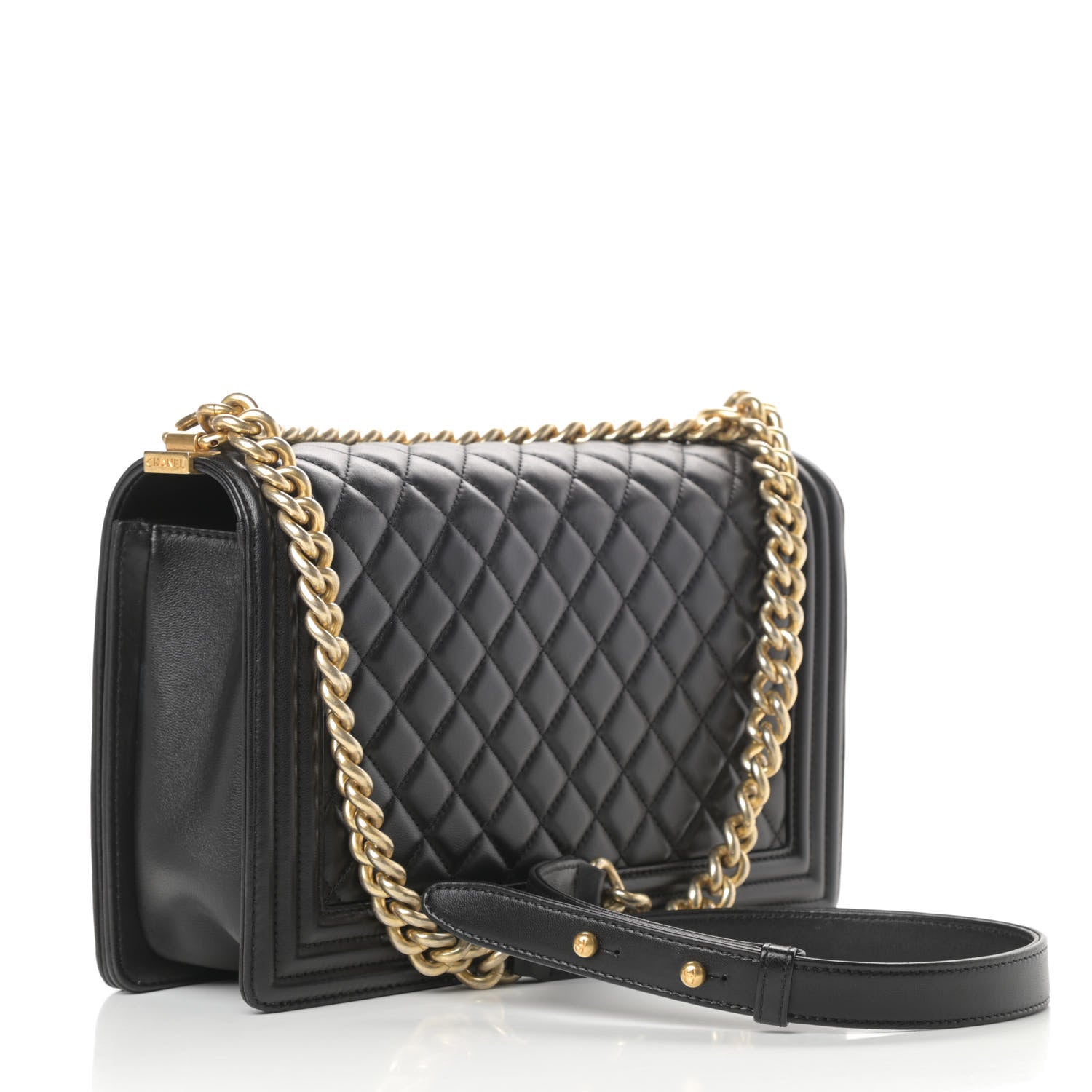 Chanel Lambskin Quilted New Medium Boy Flap Black 3 of 15