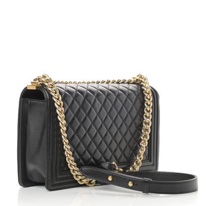 Chanel Lambskin Quilted New Medium Boy Flap Black 3 of 15