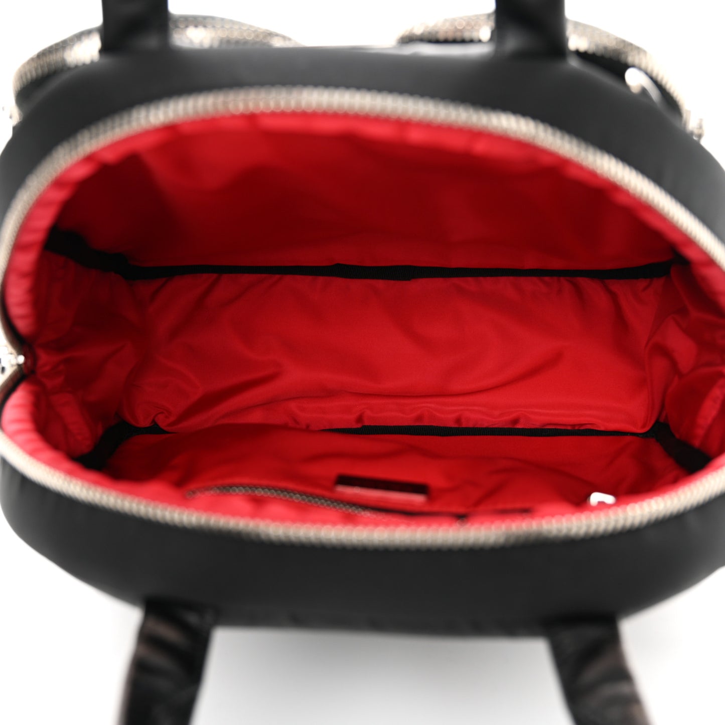 Tessuto Nylon Pocket Cargo Top Handle Bag Black Fuoco