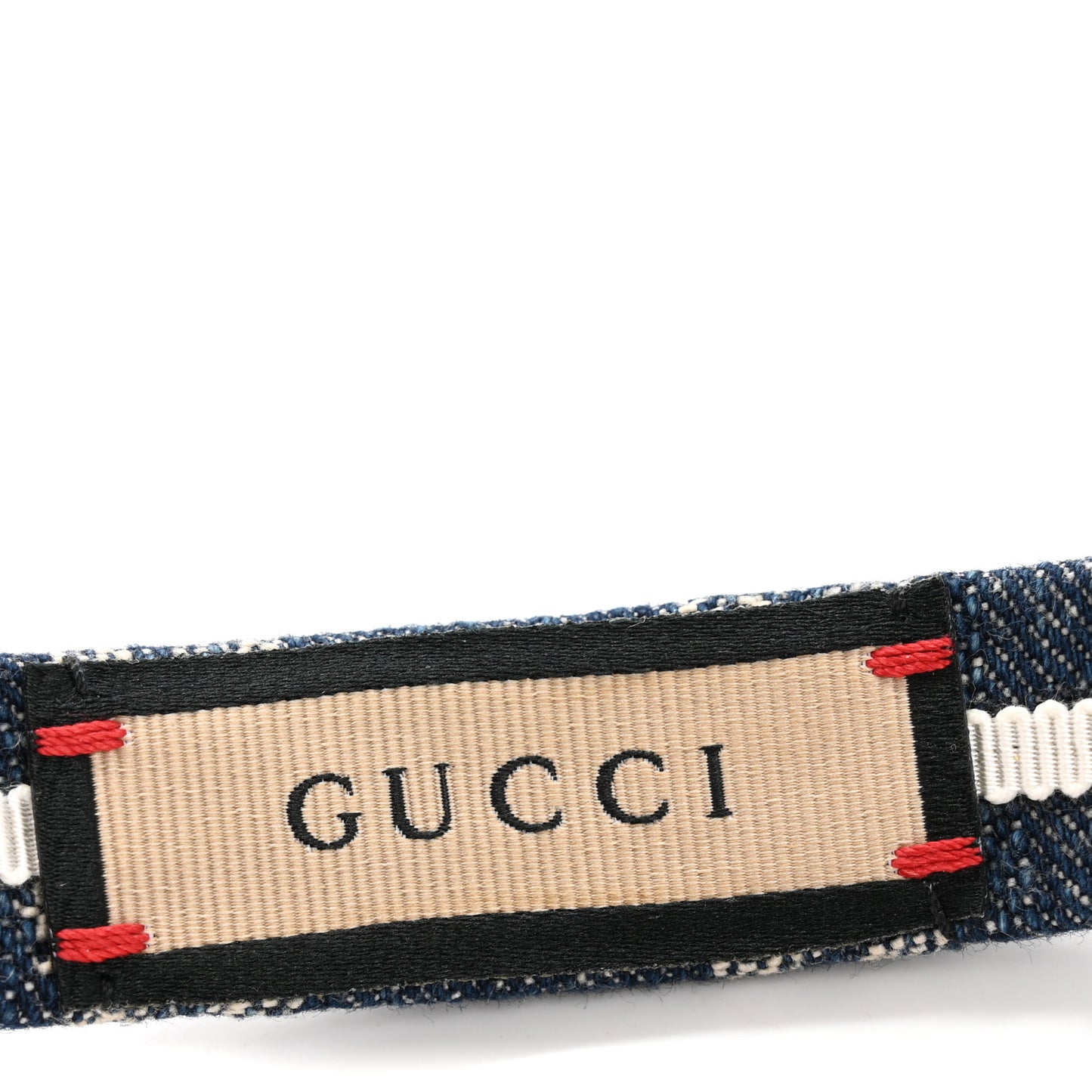 Denim Monogram Headband Blue