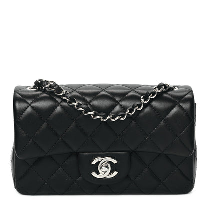 Chanel Lambskin Quilted Mini Rectangular Flap Black 1 of 11